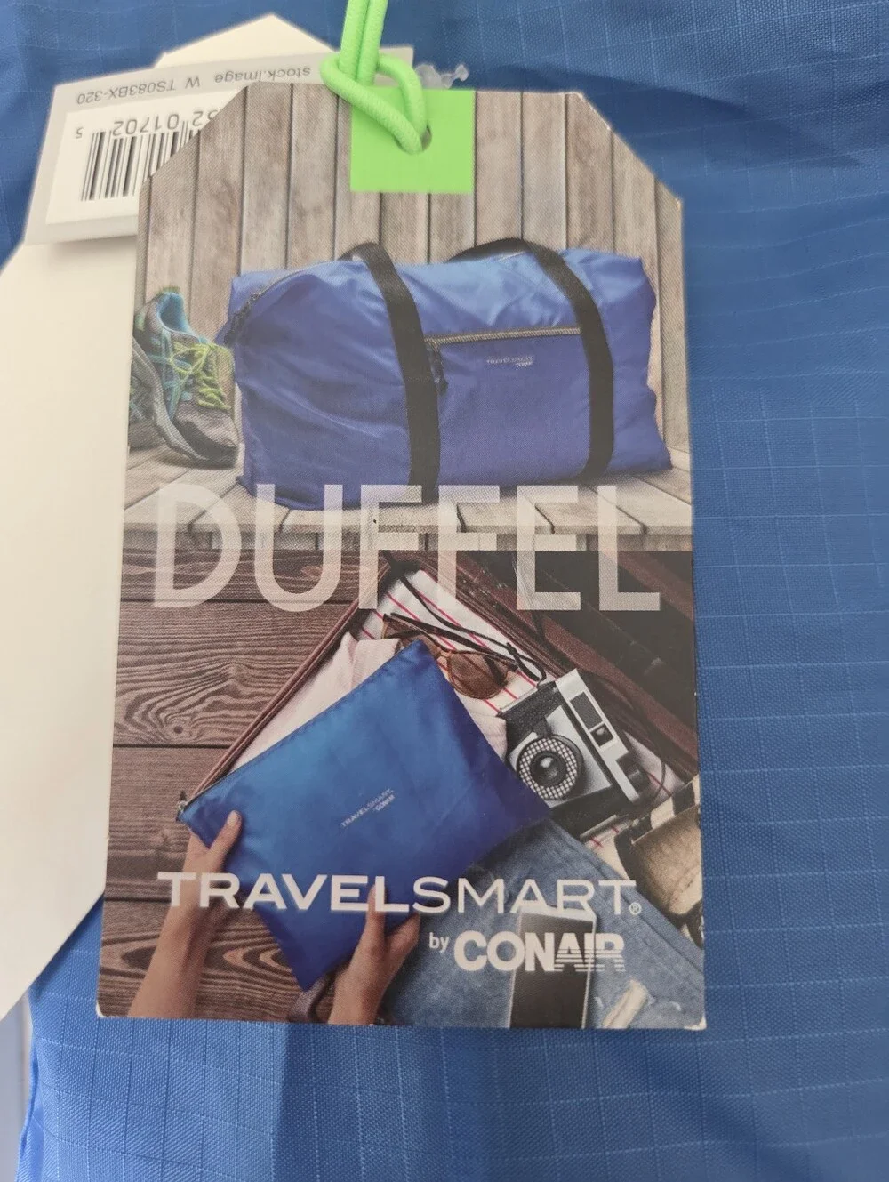 Conair Carrying Case Packable Polyester Duffel Bag Travel Essentials Blue NEW